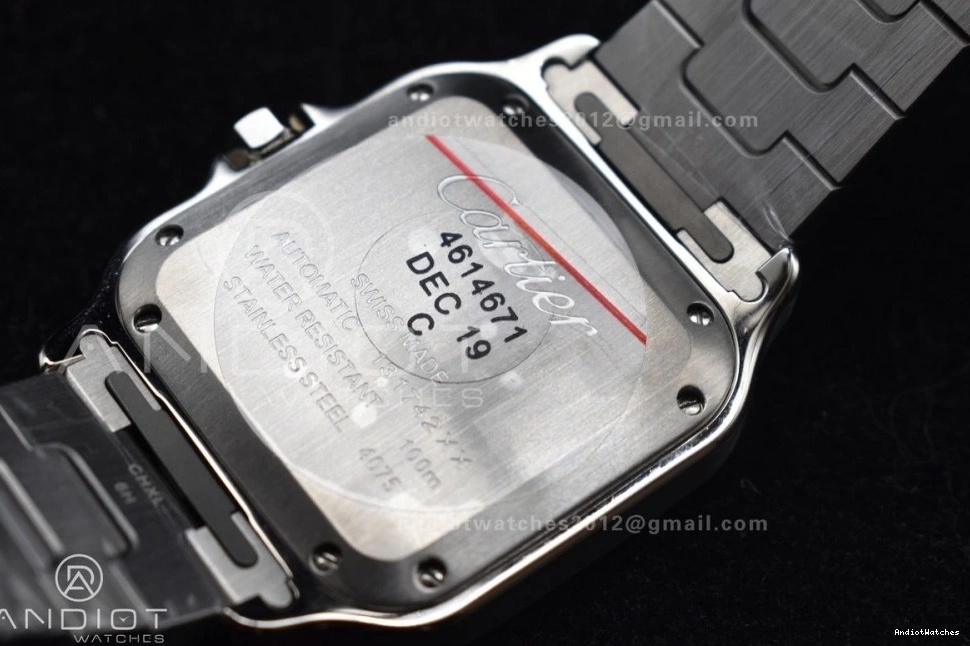 MIYOTA de on SS TopPick Cartier Santos Edition Dial White 1045 SmartLinks 1:1 Bracelet V 35mm BVF SS Best 9015 1026